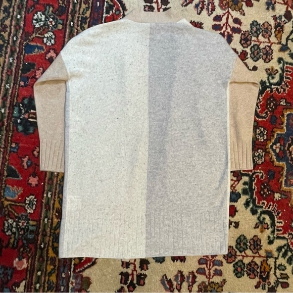 100% Cashmere Garnet Hill Enid Patchwork Color Block Ling Line Cardigan Sweater - Picture 7 of 7